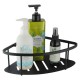 Stainless Steel Matte Black Shower Caddy Shelf 