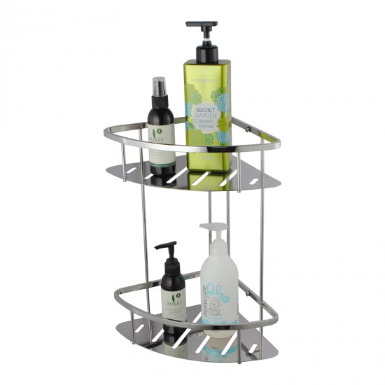Chrome Stainless Steel 2 Tier Shower Caddy Shelf Chrome Stainless Steel 2 Tier Shower Caddy Shelf