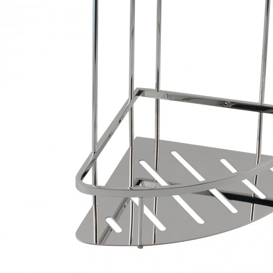 Chrome Stainless Steel 2 Tier Shower Caddy Shelf Chrome Stainless Steel 2 Tier Shower Caddy Shelf