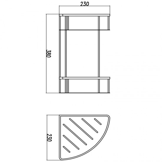 Matte Black Stainless Steel 2 Tier Shower Caddy Shelf