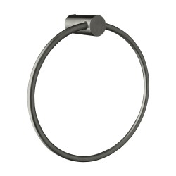 Round Gunmetal Grey Hand Towel Ring Wall Mounted Round Gunmetal Grey Hand Towel Ring Wall Mounted
