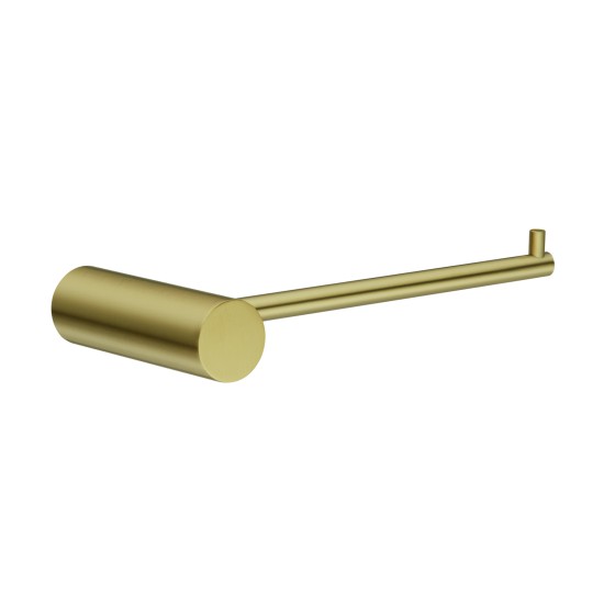 Stainless Steel Round Brushed Yellow Gold Toilet Paper Roll Holder Wall Mounted