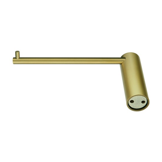 Stainless Steel Round Brushed Yellow Gold Toilet Paper Roll Holder Wall Mounted