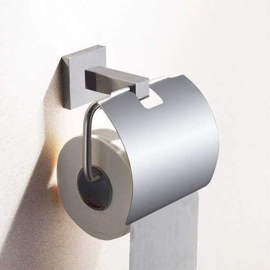 Ottimo Chrome Toilet Paper Roll Holder W/ Cover