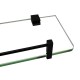 Ottimo Nero Black Glass Shelf Holder 500mm