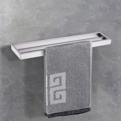 Omar Brushed Nickel Double Towel Rails 600mm Omar Brushed Nickel Double Towel Rails 600mm