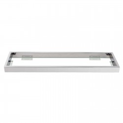 Omar Chrome Glass Shelf Shower Shelves 520mm Omar Chrome Glass Shelf Shower Shelves 520mm