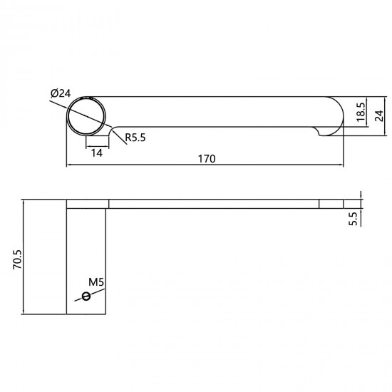 Stainless Steel Rumia Black Toilet Paper Holder Wall Mounted