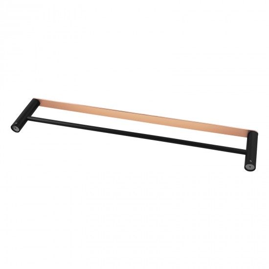 Esperia Black & Rose Gold Double Towel Rail 600mm Stainless Steel 304 Wall Mounted