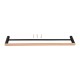 Esperia Black & Rose Gold Double Towel Rail 600mm Stainless Steel 304 Wall Mounted