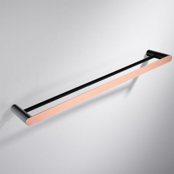 Esperia Black & Rose Gold Double Towel Rail 600mm Stainless Steel 304 Wall Mounted Esperia Black & Rose Gold Double Towel Rail 600mm Stainless Steel 304 Wall Mounted
