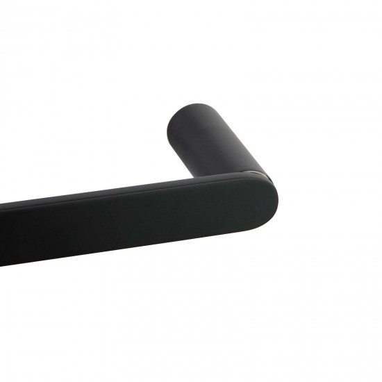 300mm Rumia Black Single Towel Holder Stainless Steel 304 Wall Mounted