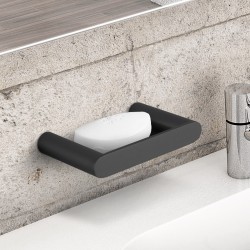 Stainless Steel Rumia Black Soap Dish Holder Wall Mounted Stainless Steel Rumia Black Soap Dish Holder Wall Mounted