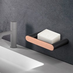 Stainless Steel Esperia Black & Rose Gold Soap Dish Holder Wall Mounted Stainless Steel Esperia Black & Rose Gold Soap Dish Holder Wall Mounted