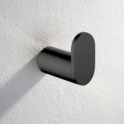 Stainless Steel Rumia Black Single Robe Hook Towel Holder Wall Mounted Stainless Steel Rumia Black Single Robe Hook Towel Holder Wall Mounted