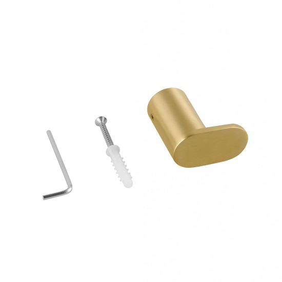 Stainless Steel Brushed Yellow Gold Robe Hook Wall Mounted Stainless Steel Brushed Yellow Gold Robe Hook Wall Mounted