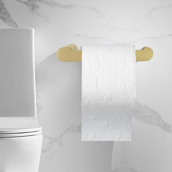 Brushed Gold Toilet Paper Holder Stainless Steel 304 Wall Mounted Brushed Gold Toilet Paper Holder Stainless Steel 304 Wall Mounted