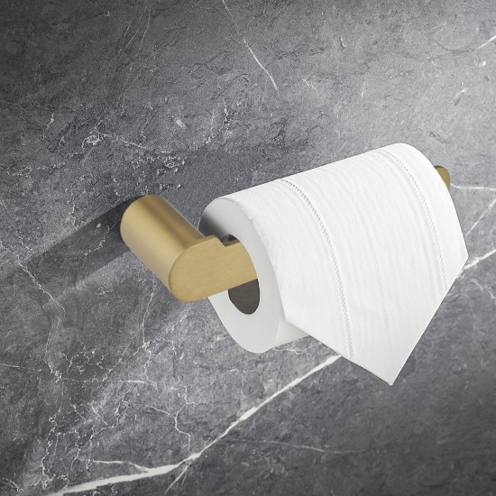 Brushed Gold Toilet Paper Holder Stainless Steel 304 Wall Mounted Brushed Gold Toilet Paper Holder Stainless Steel 304 Wall Mounted