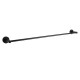 Euro Pin Lever Round Black Single Towel Rack Rail 800mm