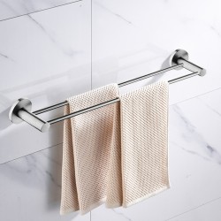 Euro Pin Lever 800mm Round Brushed Nickel Double Towel Rack Rail Euro Pin Lever 800mm Round Brushed Nickel Double Towel Rack Rail