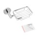 Wall Mounted Euro Pin Lever Round Chrome Soap Holder Stainless Steel