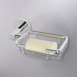Wall Mounted Euro Pin Lever Round Chrome Soap Holder Stainless Steel Wall Mounted Euro Pin Lever Round Chrome Soap Holder Stainless Steel