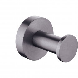 Euro Pin Lever Round Gunmetal Grey Stainless Steel Robe Hook Wall Mounted Euro Pin Lever Round Gunmetal Grey Stainless Steel Robe Hook Wall Mounted