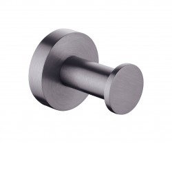 Euro Pin Lever Round Gunmetal Grey Stainless Steel Robe Hook Wall Mounted Euro Pin Lever Round Gunmetal Grey Stainless Steel Robe Hook Wall Mounted