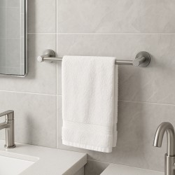 Round Chrome Hand Towel Holder 347mm Wall Mounted Round Chrome Hand Towel Holder 347mm Wall Mounted