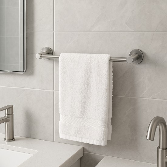 Round Chrome Hand Towel Holder 347mm Wall Mounted Round Chrome Hand Towel Holder 347mm Wall Mounted