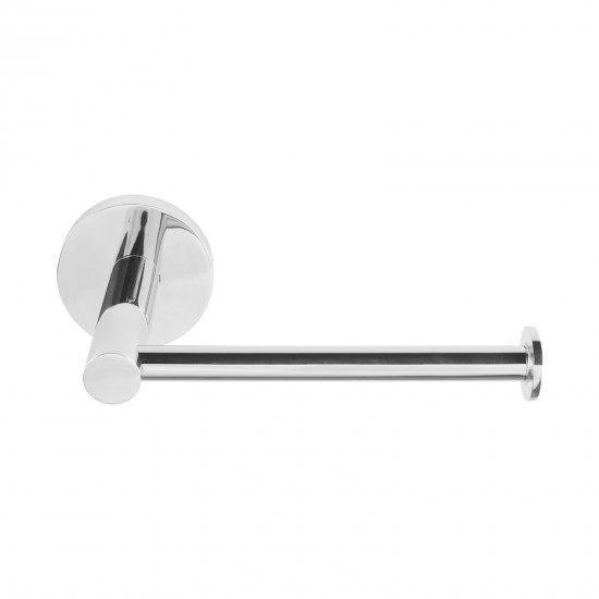 Euro Pin Lever Stainless Steel Round Chrome Toilet Paper Roll Holder Wall Mounted