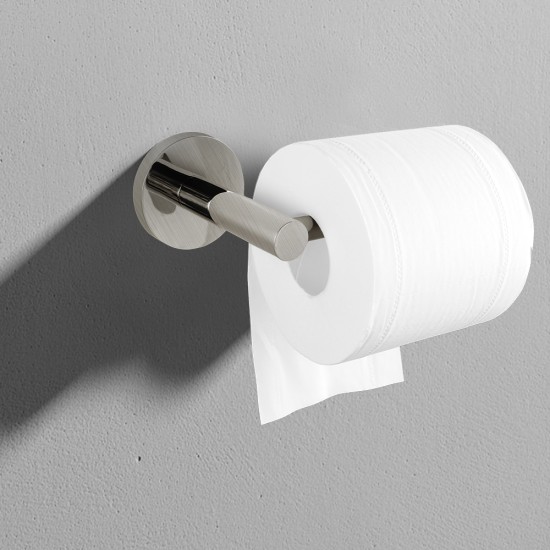 Euro Pin Lever Stainless Steel Round Brushed Nickel Toilet Paper Roll Holder Wall Mounted Euro Pin Lever Stainless Steel Round Brushed Nickel Toilet Paper Roll Holder Wall Mounted