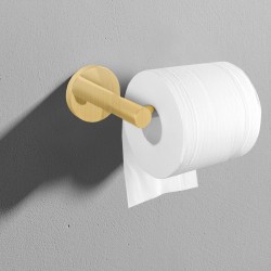 Euro Pin Lever Stainless Steel Round Brushed Yellow Gold Toilet Paper Roll Holder Wall Mounted Euro Pin Lever Stainless Steel Round Brushed Yellow Gold Toilet Paper Roll Holder Wall Mounted