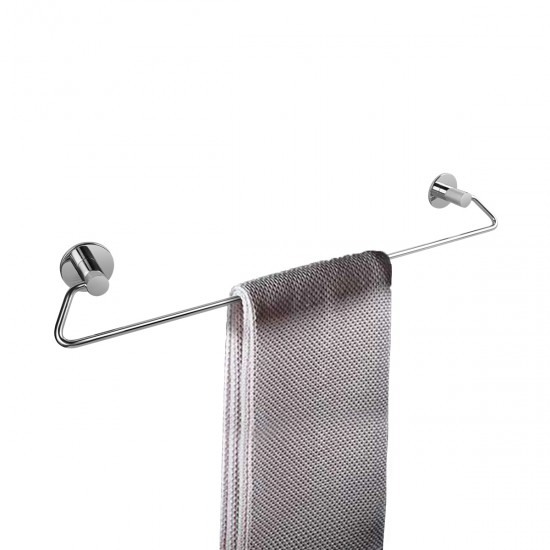 Zevi 600mm Self Adhesive Chrome Single Towel Rail Stainless Steel 304 Wall Mounted Drill Free