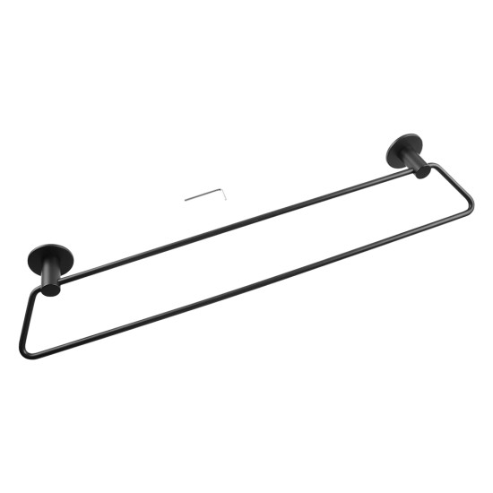 Zevi 600mm Self Adhesive Black Double Towel Rail Stainless Steel 304 Wall Mounted Drill Free Zevi 600mm Self Adhesive Black Double Towel Rail Stainless Steel 304 Wall Mounted Drill Free