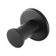 Zevi Self Adhesive Round Black Robe Hook 304 Stainless Steel Wall Mounted Drill Free
