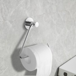 Zevi Self Adhesive Round Chrome Toilet Paper Roll Holder 304 Stainless Steel Drill Free Zevi Self Adhesive Round Chrome Toilet Paper Roll Holder 304 Stainless Steel Drill Free