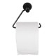 Zevi Self Adhesive Round Black Toilet Paper Roll Holder 304 Stainless Steel Drill Free