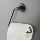 Zevi Self Adhesive Round Black Toilet Paper Roll Holder 304 Stainless Steel Drill Free
