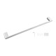 Square Chrome Single Towel Rail 600mm Solid Brass Wall Mounted