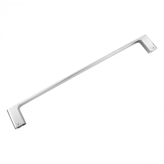 Square Chrome Single Towel Rail 600mm Solid Brass Wall Mounted