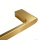 Square Brushed Yellow Gold Single Hand Towel Rail Stainless Steel Wall Mounted