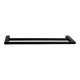 Matt Black Double Towel Rail 600mm Brass Wall Mounted