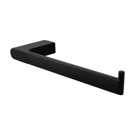 Square Brass Matt Black Towel Holder Towel Hook Wall Mounted