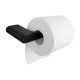 Square Black Toilet Paper Holder Brass Wall Mounted