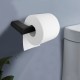 Square Black Toilet Paper Holder Brass Wall Mounted