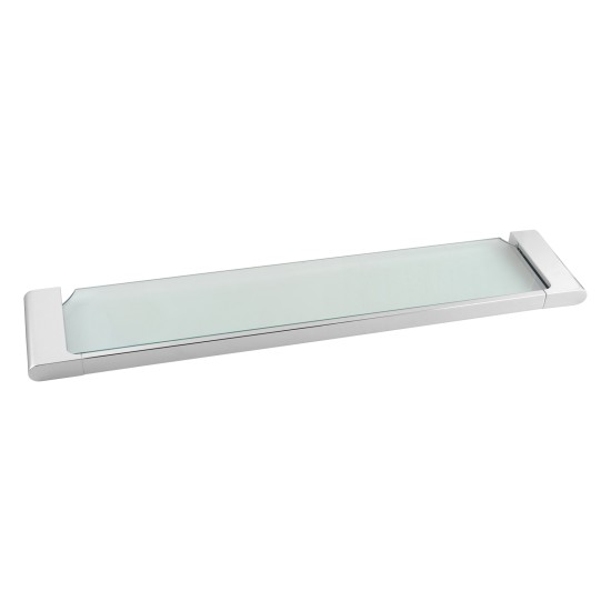 Chrome Single Glass Shelf Storage Brass Wall Mounted Chrome Single Glass Shelf Storage Brass Wall Mounted
