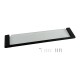 Matt Black Single Glass Shelf Storage Brass Wall Mounted