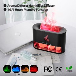 4 Color Salt Stone Simulation 3D Flame Ultrasonic Aroma Diffuser Humidifier - USB Essential Oil Aromatherapy Diffuser 4 Color Salt Stone Simulation 3D Flame Ultrasonic Aroma Diffuser Humidifier - USB Essential Oil Aromatherapy Diffuser