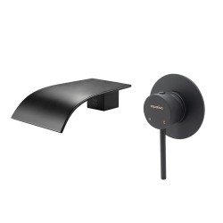 Aquatica All Pressures Circo Shower With Waterfall Wall Spout Matte BlackSet Aquatica All Pressures Circo Shower With Waterfall Wall Spout Matte BlackSet